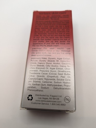 Crema reafirmante de barbilla Serious Skincare Correc para línea de cuello y mandíbula de barbilla 1 oz/30 ml - Imagen 4 de 4
