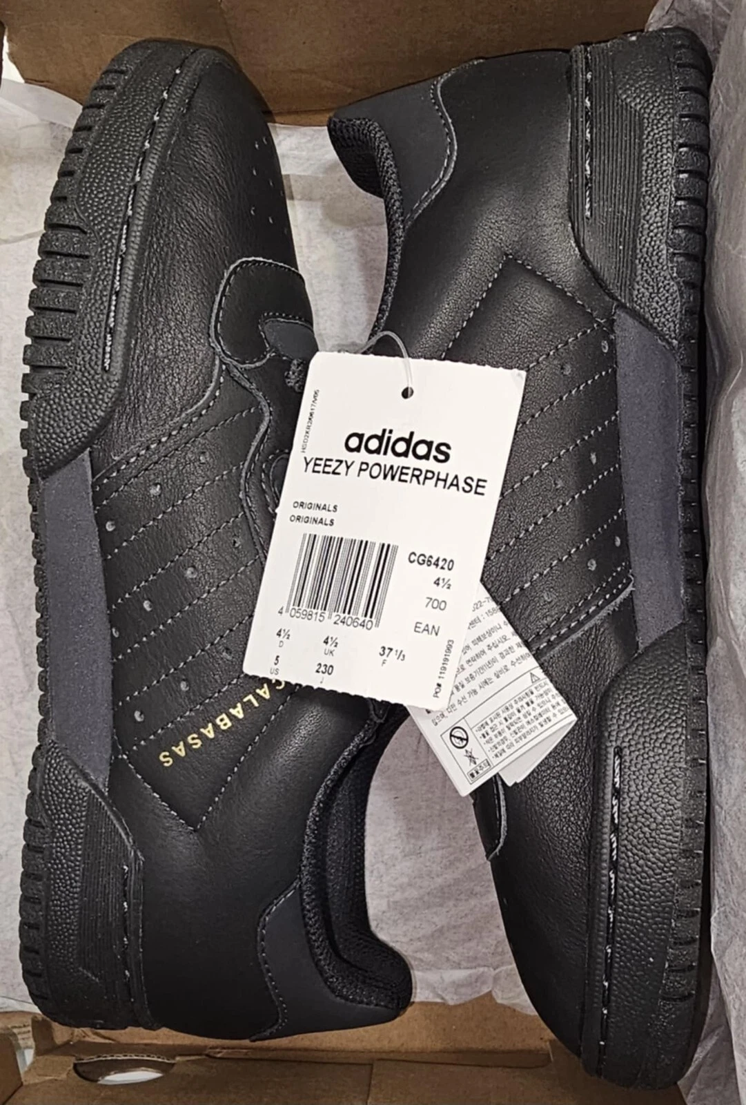 Adidas Yeezy Powerphase Calabasas da uomo taglia 5 CG6420