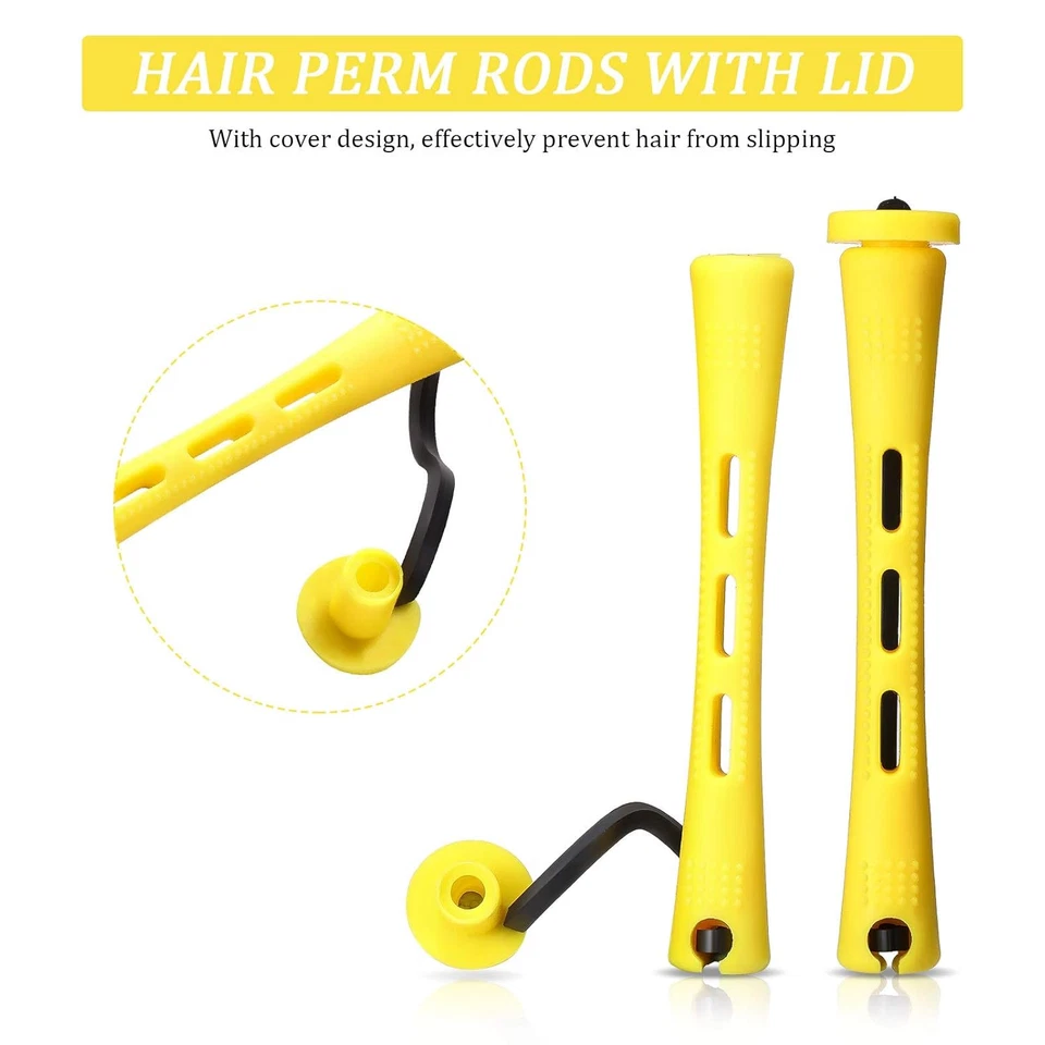 WILLBOND 60 Pcs Perm Rods Natural Long Short Hair Perm Rods with Elastic - Image 4 of 4