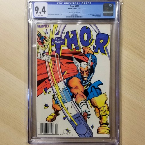 1983 Thor #337 CGC 9.4 Canadian Price Variant (1st Beta Ray Bill) CPV Marvel
