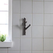 Brown Branch Metal Wall Hook Display Wall Mount Heavy Duty Stand Holder Hooks