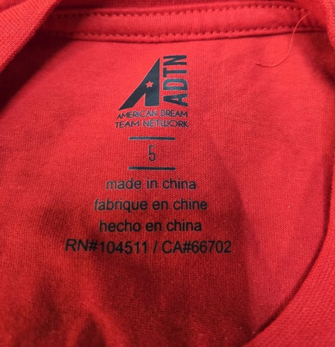 American Dream Team Network Red Christmas Sometimes Nice Tee Size 5 NWT - Picture 5 of 7