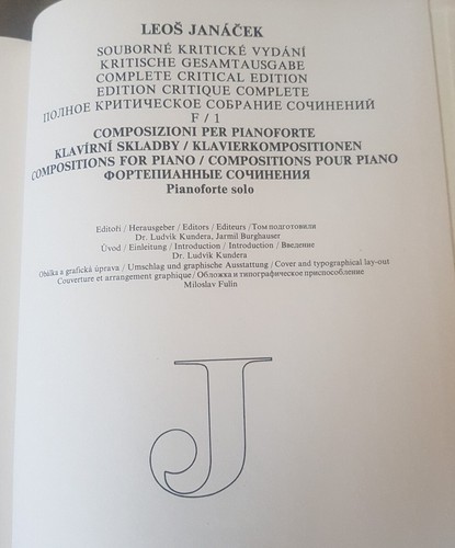 Notenbuch Kritische Gesamtausgabe Werke LEOŠ JANÁČEK 1978 Klavierkomp. BA 6841 - Bild 18 von 18