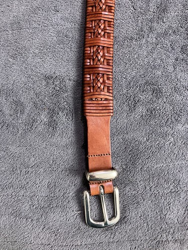 Roundtree & Yorke Belt Men’s Size 44 Brown Braided Leather Woven Weave Western - Bild 4 von 21