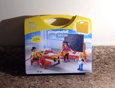 Playmobil City Life Set School 5971 With Carry Case 33 Piece Set NEW