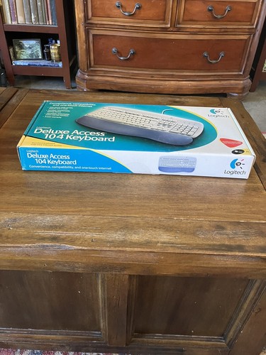 Logitech Internet Deluxe Access 104 Keyboard Windows 95/98/NT/2000 New, Sealed - Picture 4 of 11