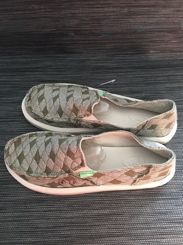 SANUK BURNT OLIVE DONNA QUILT SIDEWALK SURFER SHOES, US 6/ EUR 37 ~NWT - Picture 3 of 3