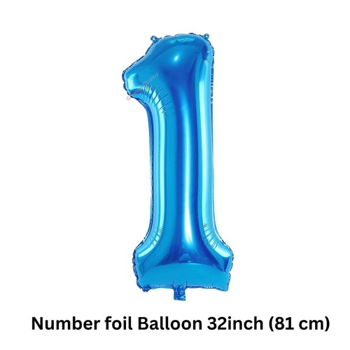 Blue Happy Birthday Banner party decorations balloons Plates cups tableware set - Picture 14 of 23