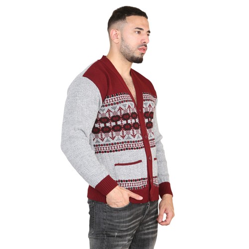 CÁRDIGAN CLÁSICO PARA HOMBRE PATRÓN AZTECA CON CREMALLERA GRUESA DE PUNTO CÁLIDO SUÉTER DE INVIERNO - Imagen 24 de 60