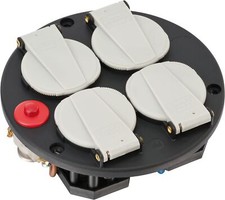 Brennenstuhl 1081080 prolunghe e multiple 4 presae AC Nero Rosso Bianco