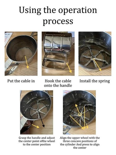 1 Stück Edelstahl Mehlsieb zum Backen, Pulver Zuckerstreuer mit Handpresse - Bild 14 von 24