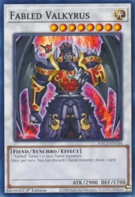 Yugioh! Fabled Valkyrus - HAC1-EN144 - Common - 1st Edition Near Mint, English