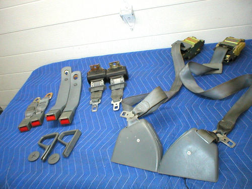1982-92 Camaro Firebird LITE GREY LT. Set Seat Belts 84 85 86 87 88 89 90 91 92 - Picture 1 of 15