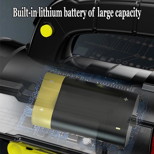 High Power Searchlight USB Rechargeable Spotlight Flashlight Power Bank Lamp - Picture 11 of 12