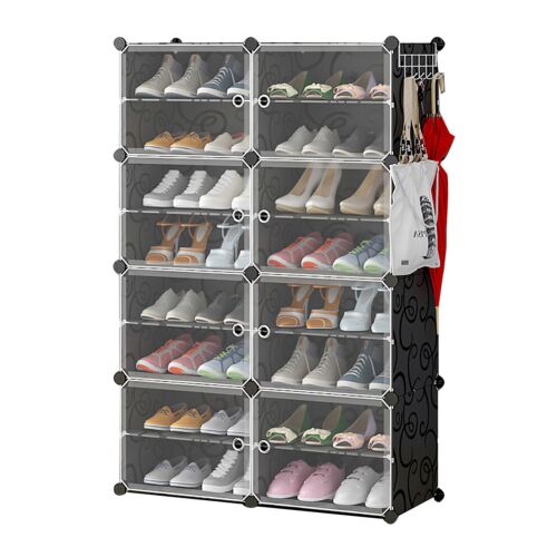 8 Tier 32 Pairs Shoe Rack Storage Cabinet Organizer for Bedroom Entryway Hallway