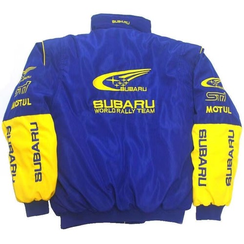 Unisex Adults F1 Team Embroidery Racing Subaru Racing Jacket Cotton Padded UK - Picture 5 of 21