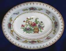  SPODE COPELAND PEPLOW PATTERN OVAL SERVING BOWL 9"