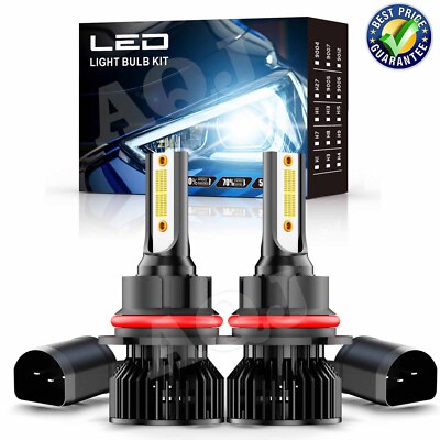 AUIMSOCO HB5 9007 LED Headlight Bulbs – 6500K 4000 Lumens Super White – 2-Pack Kit