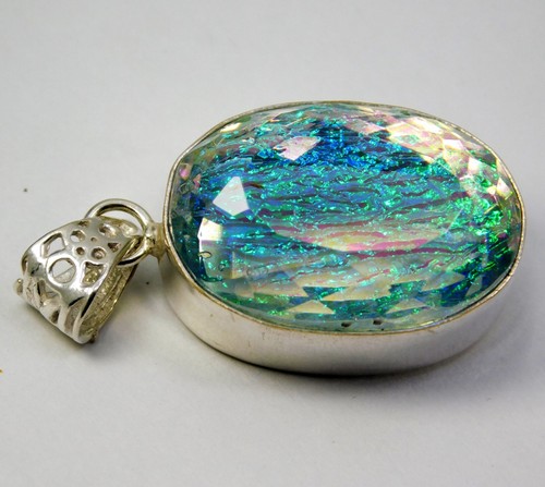Ciondolo opale di fuoco monarca australiano naturale 89,80 ct pietra preziosa ovale certificata - Foto 4 di 7