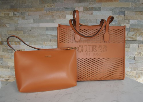 Bolso de hombro GUESS SET Tote Shopper KATEY coñac PVP 165 € - Imagen 1 de 7