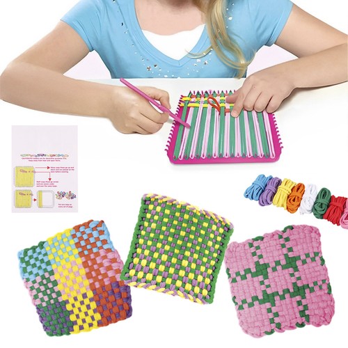 Weaving Kit Toys for Kids Multi-Color Weaving Craft Loops with Tool/ - Picture 2 of 12