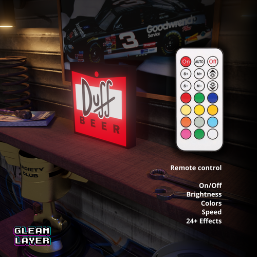 Duff Beer Led Mancave Bar Lightbox RGB Light Sign - Picture 5 of 5