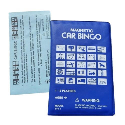 Travel Car Bingo Road Signs Magnetic Game Smethport Specialty Co. Road Trip Game - Picture 1 of 4