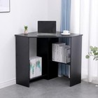 Wellington Black Computer Desk PC Laptop Table Corner Home Office Study Gaming