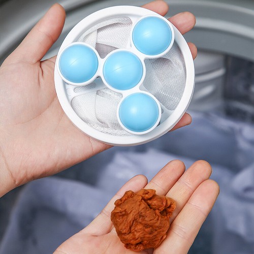 Washing Machine Hair Filter Floating Pet Lint Hair Removal Catcher Reusable Me 。 - Picture 9 of 21