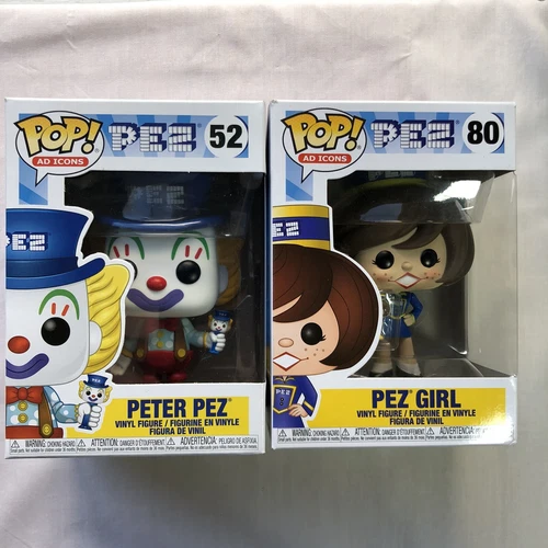 Funko Pop Ad Icons PEZ Peter Pez #52 & Pez Girl #80