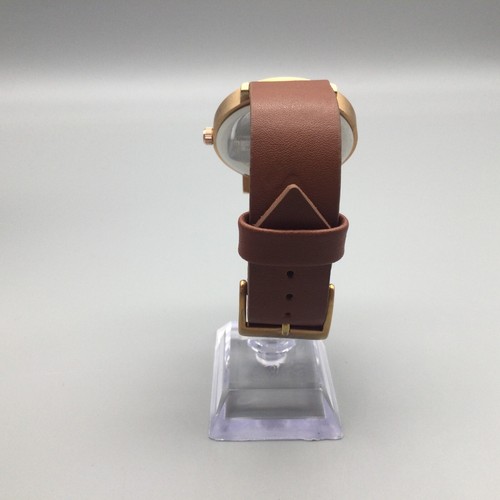 Biden Watch Men 42mm Rose Gold Tone Brown Band 30M New Battery - Picture 6 of 16