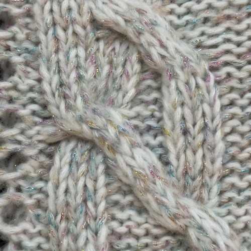 NWT! By Anthropologie V-Neck Drama 3D Cable Knit Tunic Sweater Women's Sz Medium - Picture 3 of 11