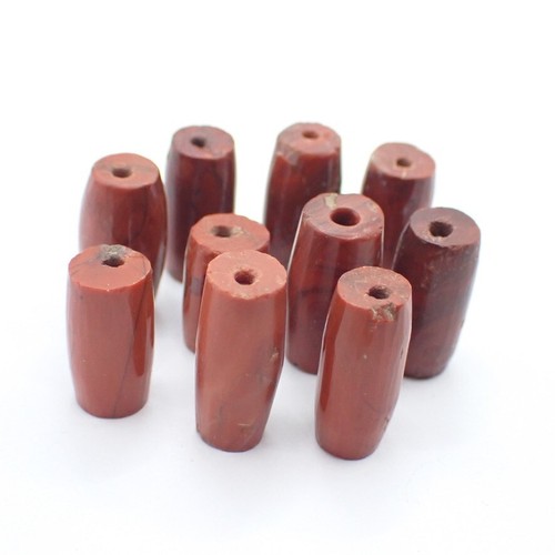 10 pcs JASPER STONE trade beads African antique Nigeria Benin old gem estate - Picture 4 of 4