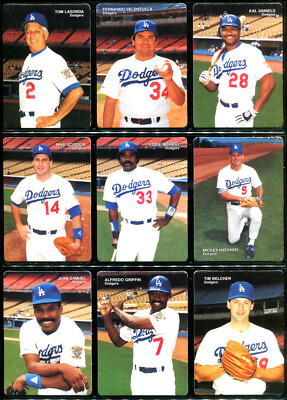 1990 Mothers Cookies LOS ANGELES DODGERS Team Set GIBSON LASORDA MURRAY SCIOSCIA