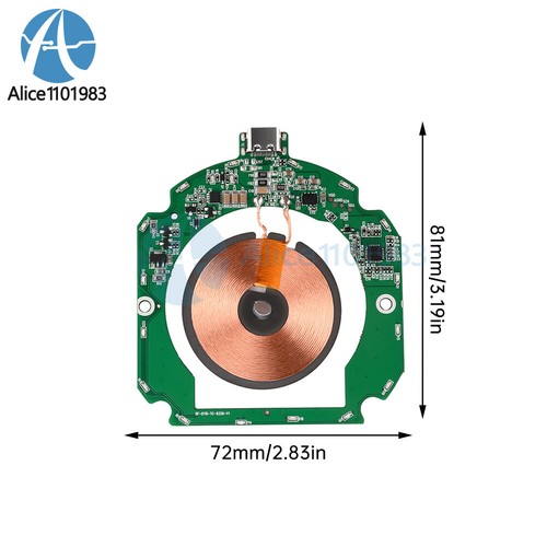 15W Wireless Charging Module Transmitter PCBA for Cell Phone Watches Headset - 第 9/23 張圖片