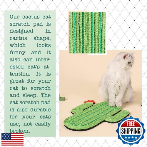 JOPOY Cat Scratcher Mat, Natural Sisal Cat Scratch Mats, Horizontal Cat Floor - Picture 4 of 5
