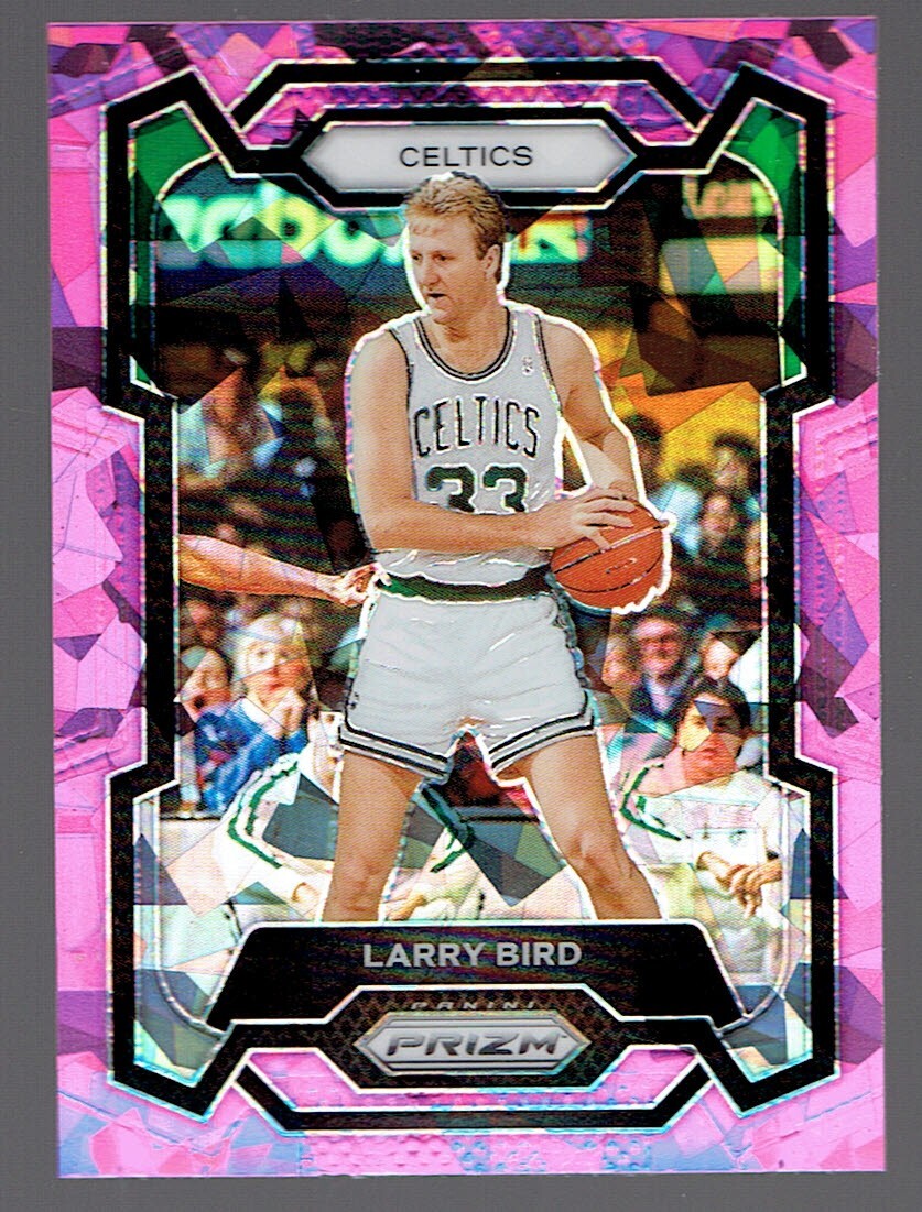2023-24 Panini Prizm Larry Bird Pink Cracked Ice Parallel