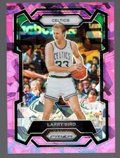 2023-24 Panini Prizm Larry Bird Pink Cracked Ice Parallel Basketball Card