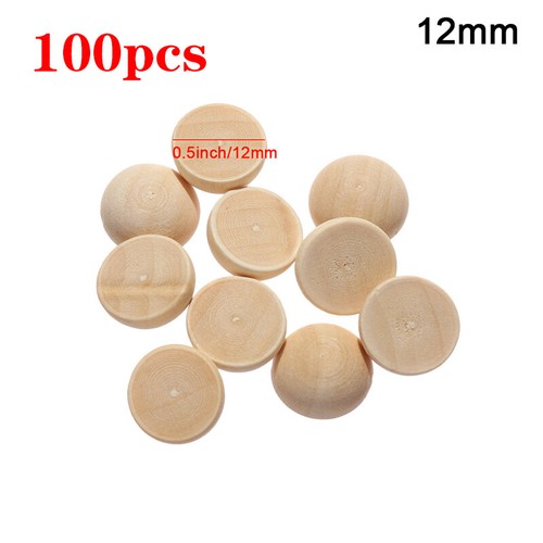 100 Stck. Halbe Holzperlen Zum Selbermachen Basteln Geteilt Natürliche Kugeln Unvollendet Kuppel Farbe - Bild 11 von 17