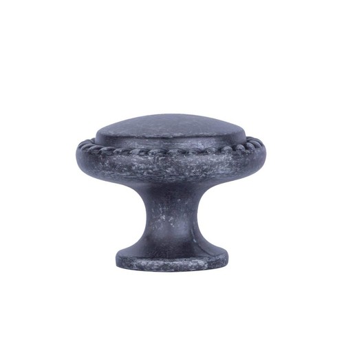 10 Knobs Cabinet Hardware Dark Pewter Braid Edge - Picture 5 of 5