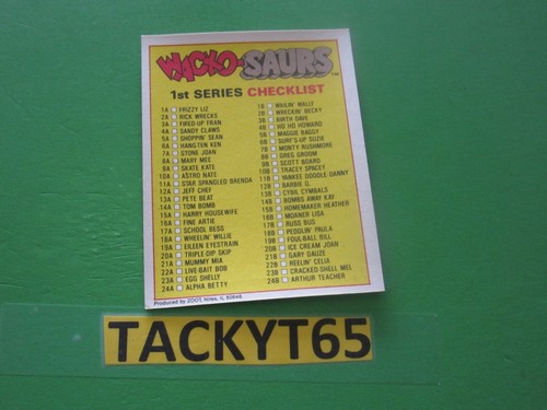 WACKO-SAURS 1987 ZOOT SINGLE CARD(S) NEW YOU CHOOSE - Picture 96 of 96