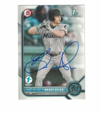 BRADY ALLEN RC SIGNED IP 2022 1ST EDITION BOWMAN PROSPECTS BPPF-36 ROOKIE AUTO