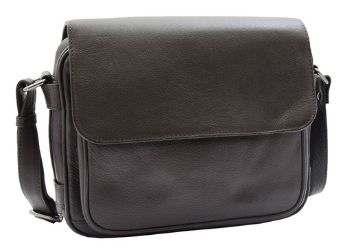 Womens Real Leather Crossbody Messenger Bag Flap Over Organiser Satchel Grove - Picture 11 of 32