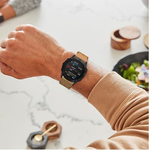 Correa de cuero de ajuste rápido para Garmin Fenix 7S 7 7X 6S 6 6X 5S - Imagen 11 de 38