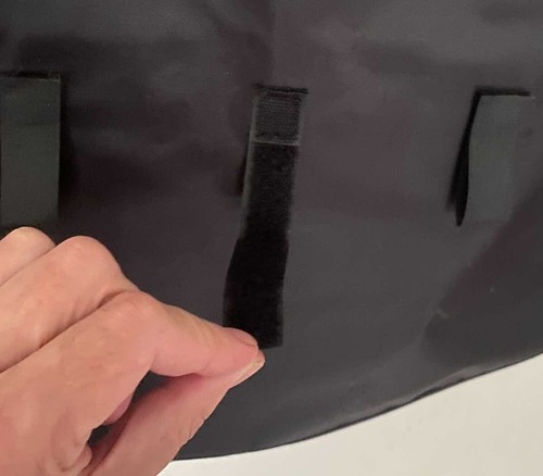 2 Sided BLACK DRESS Hanging JEWELRY Holder Display Organizer Slip Pockets Loops - Picture 3 of 6