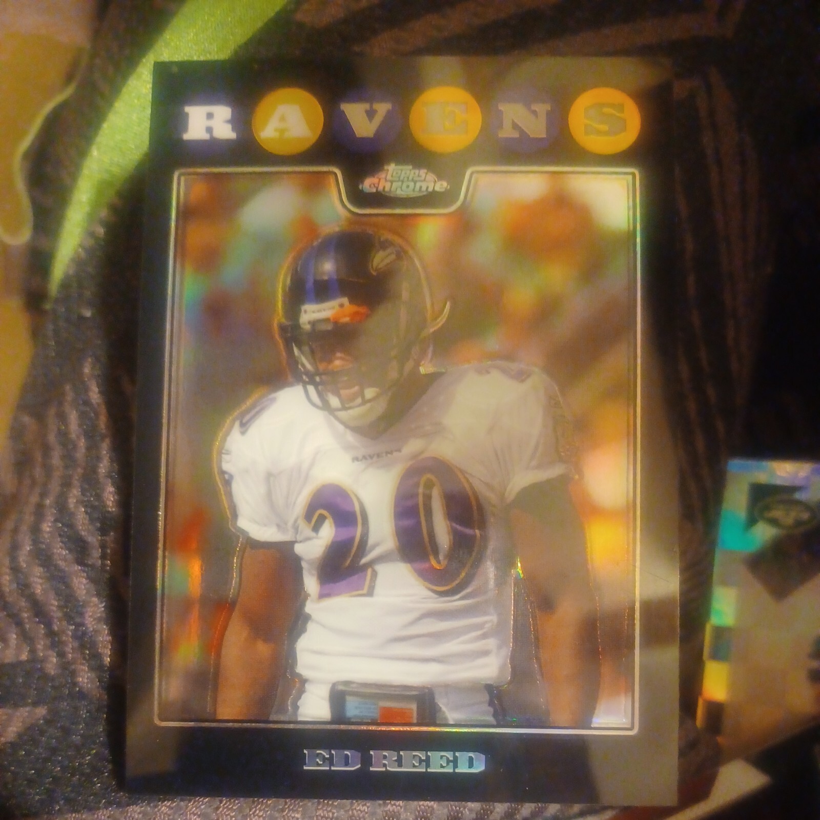 2008 Topps Chrome Refractor 120 Ed Reed  Ravens HOF