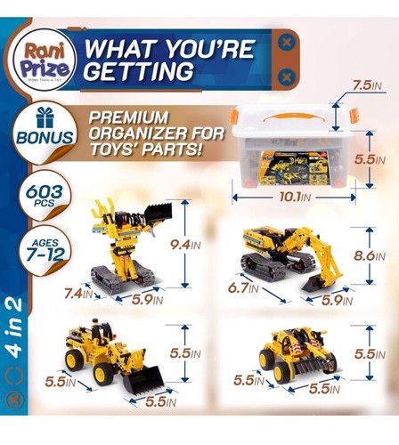 Building Toy: Two Incredible Sets for Assembling Four Diverse Modules - 603 Pcs - Picture 2 of 6