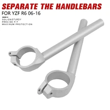 Handlebar Handle Bar Clip On Silver Fit For Yamaha YZF R6 2006-2016 YZF R6 2007