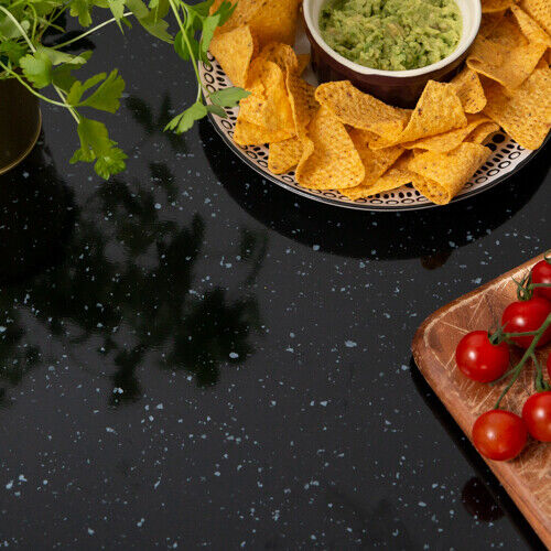 Black Quartz dc fix self-adhesive vinyl kitchen wrap for worktops 67.5cm wide - Picture 5 of 34