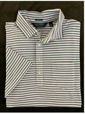 $125 Polo Golf Ralph Lauren Stretch Lisle Biltmore Striped Soft Touch Shirt XL